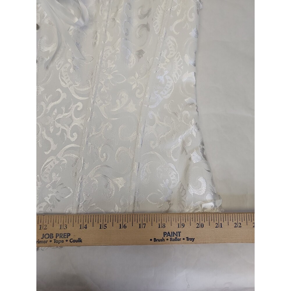 Corset Over Bust Lace Up Bustier US 20-22 6X White Paisley Costume Sexy Lingerie - Picture 6 of 15